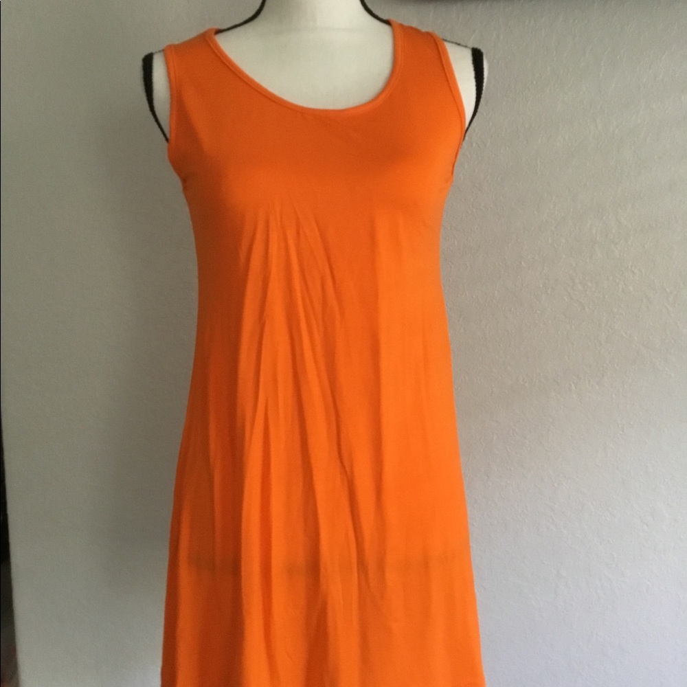 Orange Sundress size Medium Sleeveless Shift